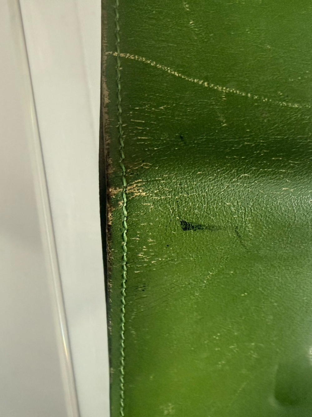 Givenchy Authentic Vintage Olive Green ostrich and smooth Leather Wallet - Picture 6 of 12